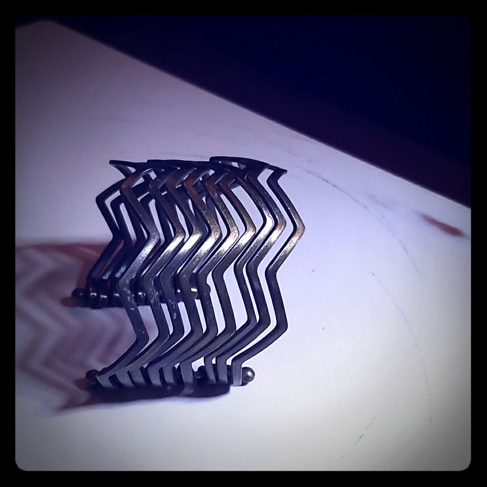Brass cuffed bracelet